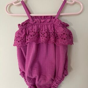 2 For $10 Adorable Pinkish magenta  once piece  Romper